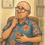 Therapist considering his gut instinct 