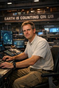 Earnest in the Comms Shack